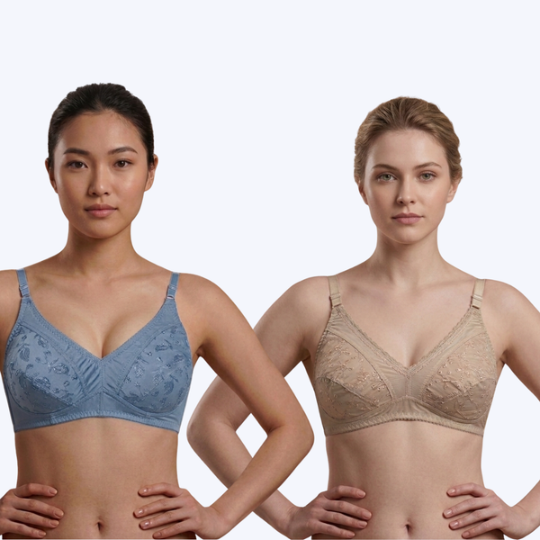 Full Coverage Bra Chiken Cotton B Cup Set Of 4