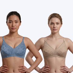 Full Coverage Bra Chiken Cotton B Cup Set Of 4
