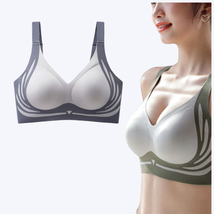 Super Gather Push Up  Wireless Bra-Molded Cup Comfort Fit